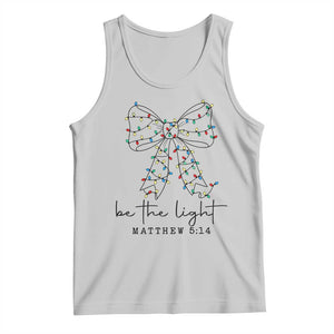 Be The Light Christmas Coquette Bow Tank Top Christian Religious Bible Verse TS10 Ash Print Your Wear