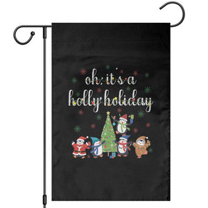 Penguins Christmas Garden Flag Oh Its A Jolly Holiday Xmas Light TS10 Black Print Your Wear