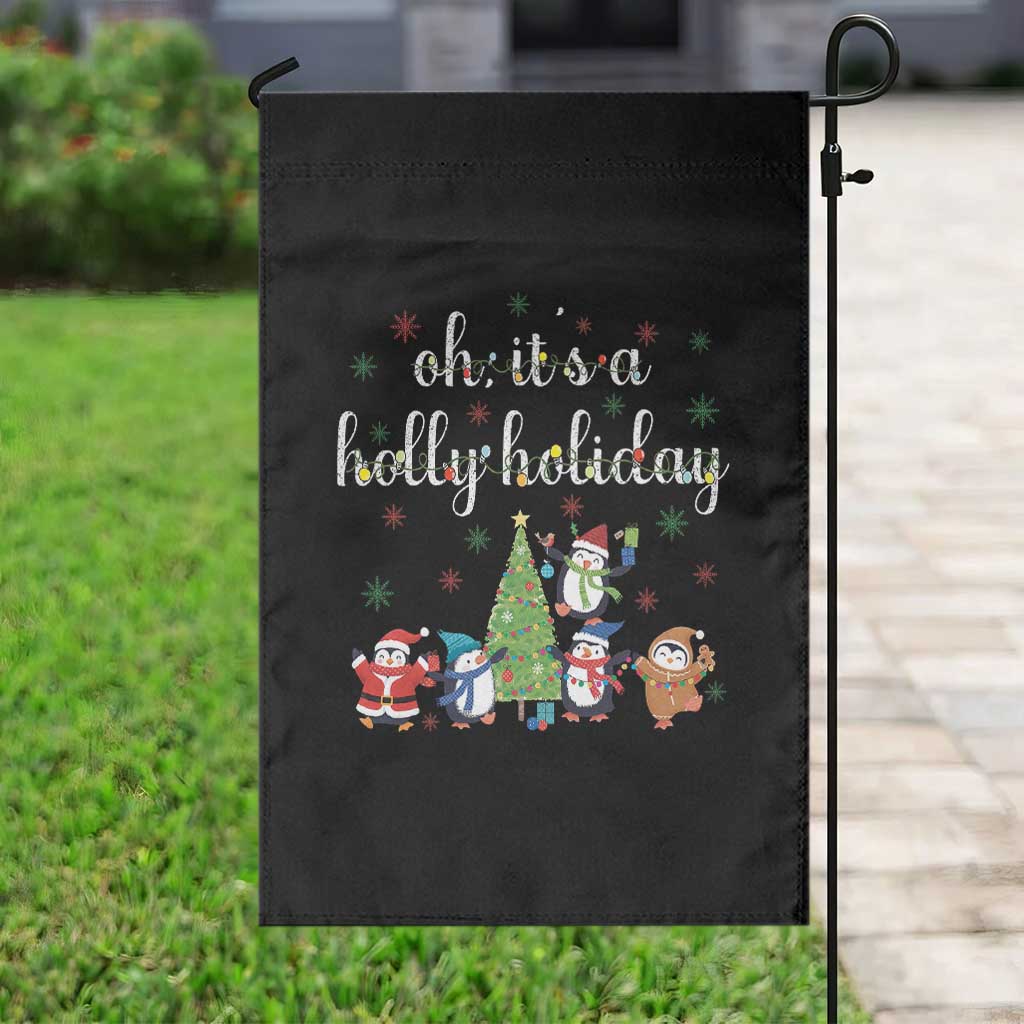 Penguins Christmas Garden Flag Oh Its A Jolly Holiday Xmas Light TS10 Print Your Wear