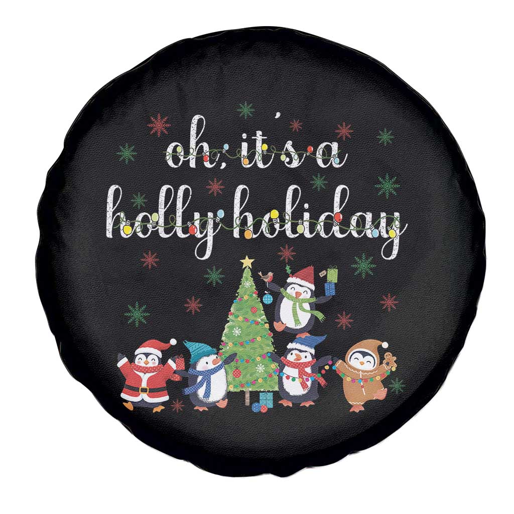 Penguins Christmas Spare Tire Cover Oh Its A Jolly Holiday Xmas Light TS10 Print Your Wear