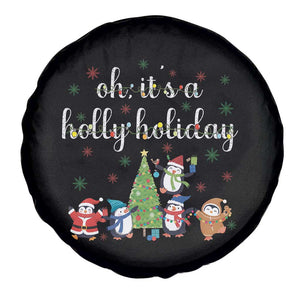 Penguins Christmas Spare Tire Cover Oh Its A Jolly Holiday Xmas Light TS10 Print Your Wear