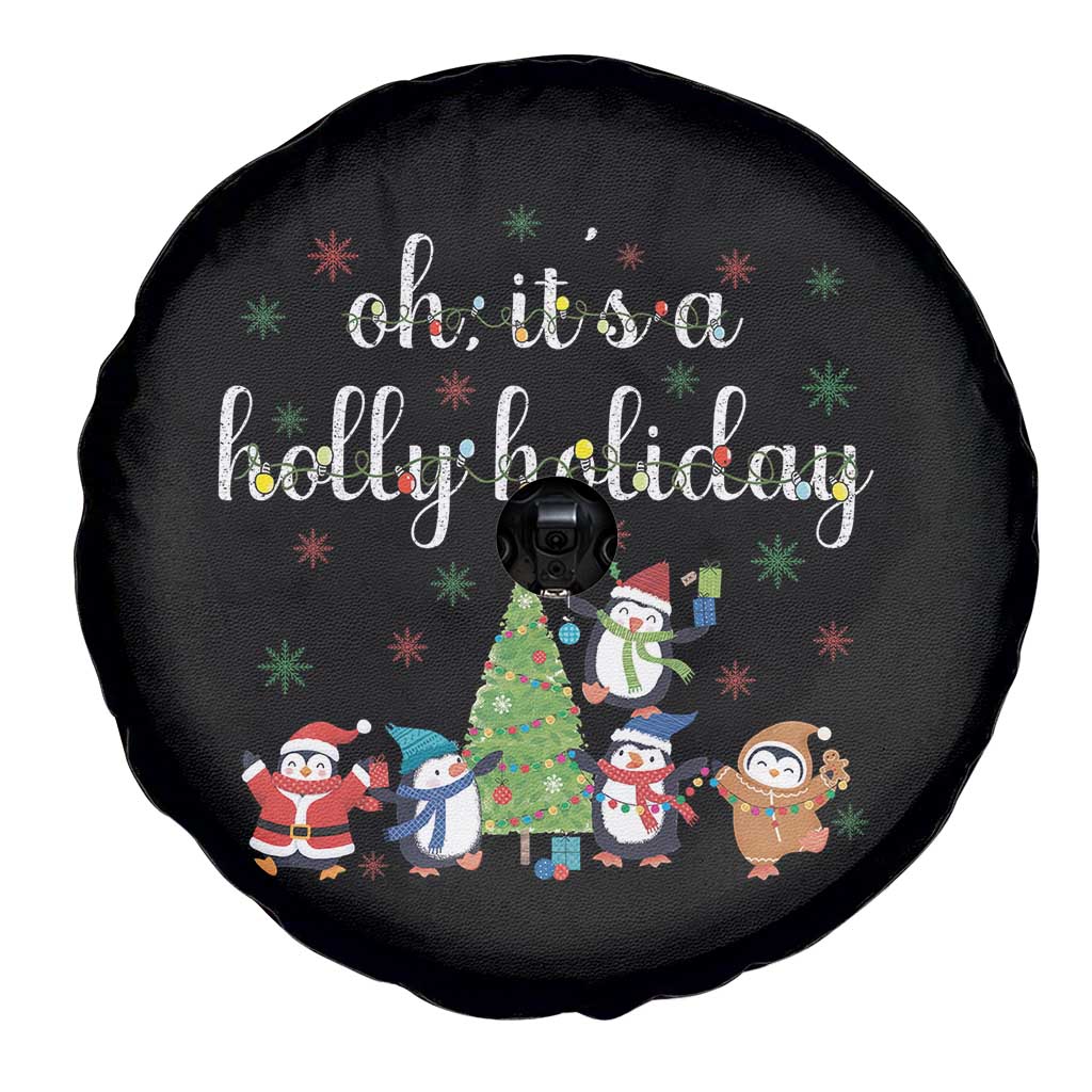 Penguins Christmas Spare Tire Cover Oh Its A Jolly Holiday Xmas Light TS10 Print Your Wear