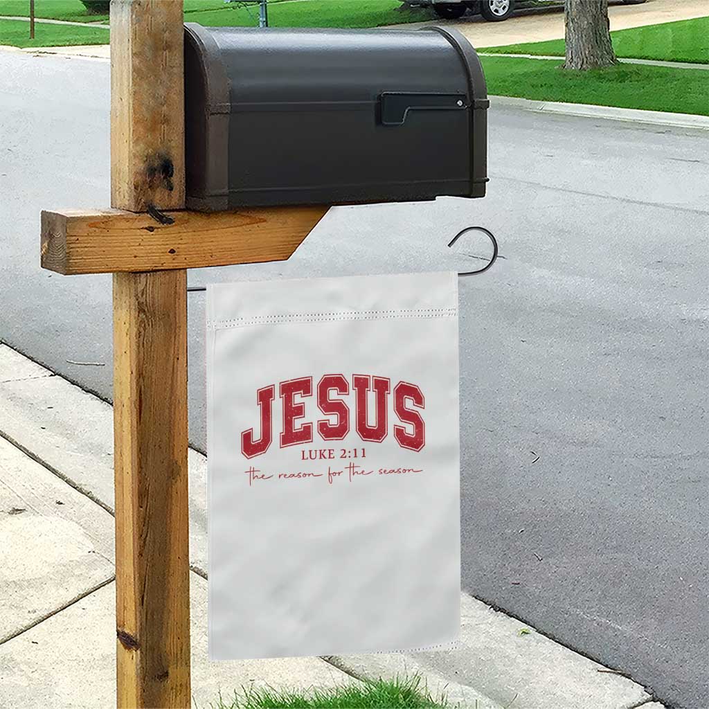 Jesus is the Reason Christmas Garden Flag Christian Varsity TS10 Print Your Wear
