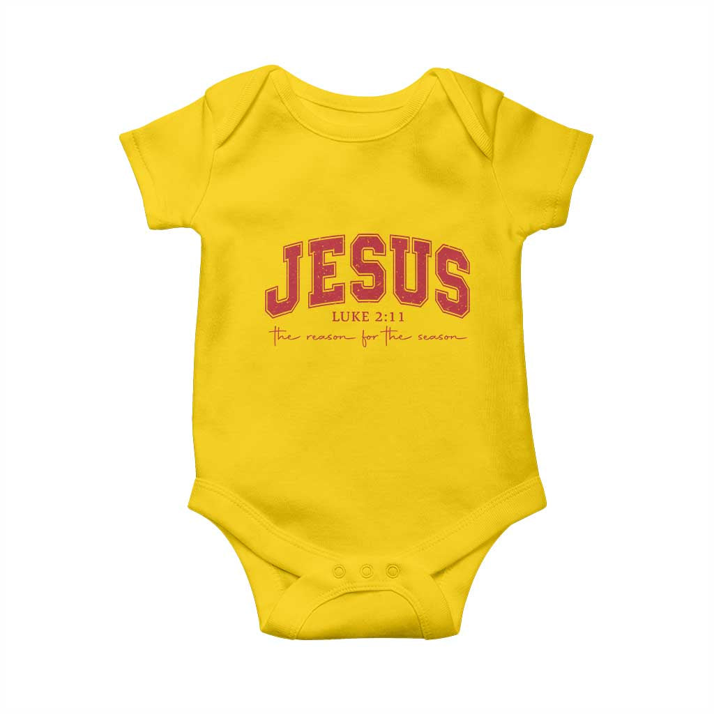 Jesus is the Reason Christmas Baby Onesie Christian Varsity TS10 Daisy Print Your Wear