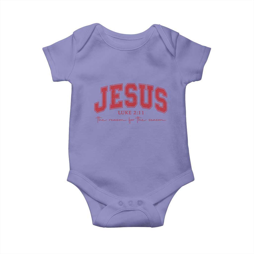 Jesus is the Reason Christmas Baby Onesie Christian Varsity TS10 Violet Print Your Wear