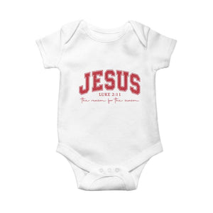 Jesus is the Reason Christmas Baby Onesie Christian Varsity TS10 White Print Your Wear