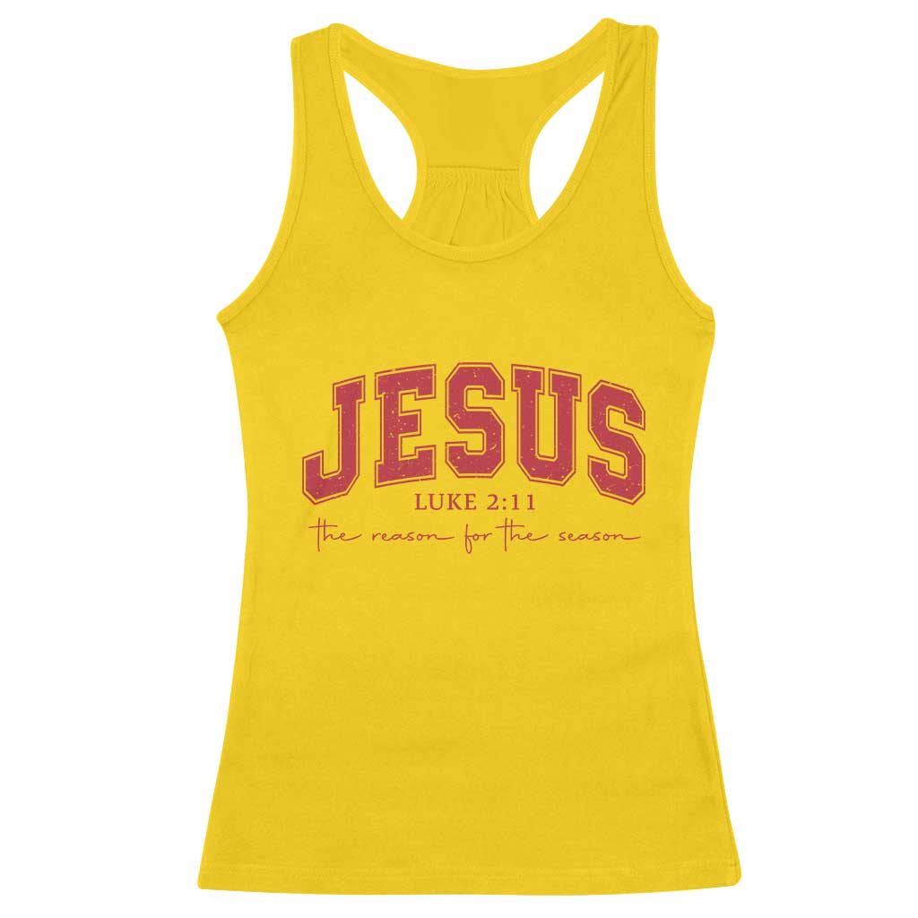 Jesus is the Reason Christmas Racerback Tank Top Christian Varsity TS10 Daisy Print Your Wear