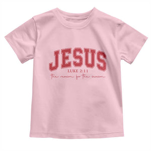 Jesus is the Reason Christmas Toddler T Shirt Christian Varsity TS10 Light Pink Print Your Wear