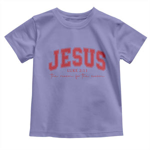 Jesus is the Reason Christmas Toddler T Shirt Christian Varsity TS10 Violet Print Your Wear