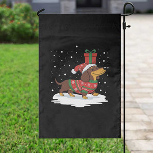 Christmas Dachshund Garden Flag Funny Weiner Santa Hat Xmas Dog Puppy Lover TS10 Print Your Wear