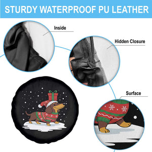 Christmas Dachshund Spare Tire Cover Funny Weiner Santa Hat Xmas Dog Puppy Lover TS10 Print Your Wear