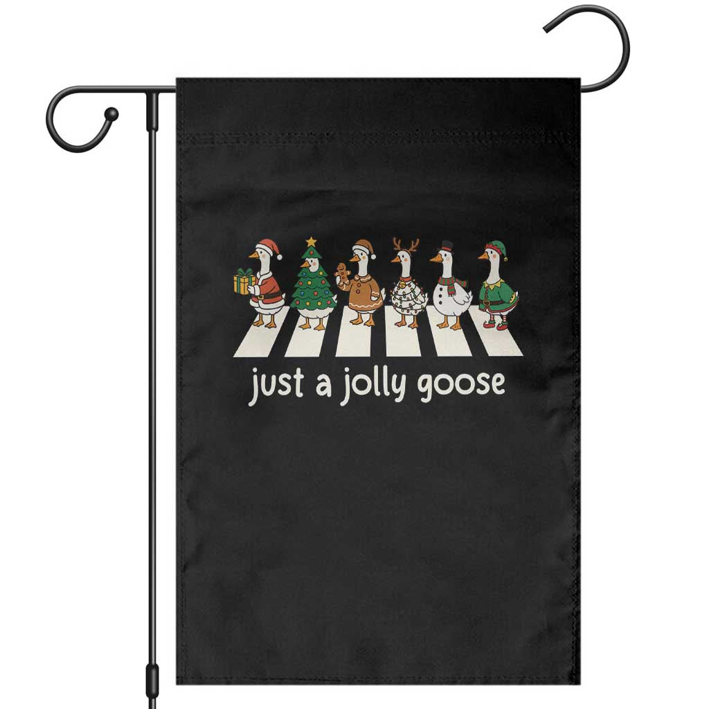 Just A Jolly Goose Garden Flag Funny Christmas Duck Meme TS10 Black Print Your Wear