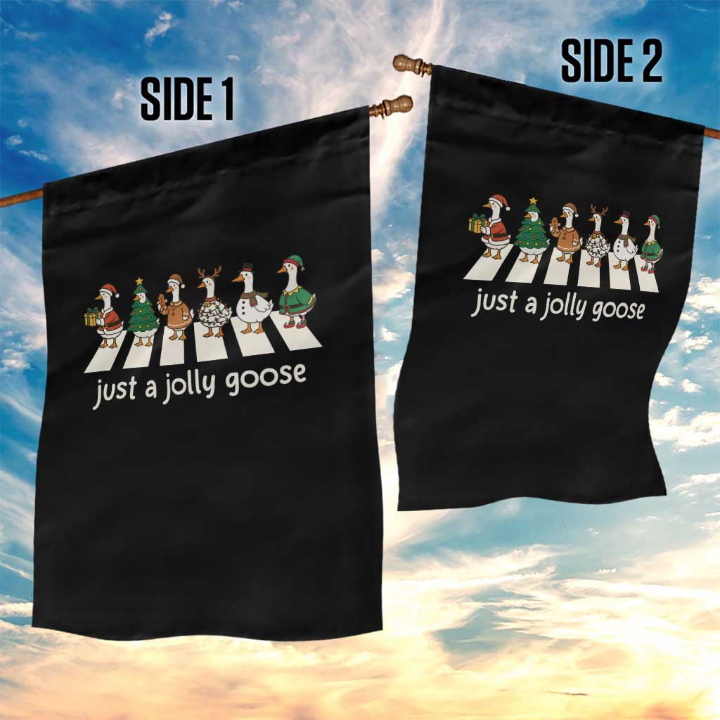 Just A Jolly Goose Garden Flag Funny Christmas Duck Meme TS10 Print Your Wear
