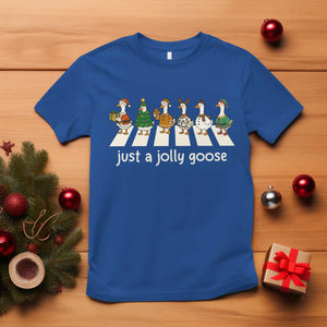 Just A Jolly Goose T Shirt Funny Christmas Duck Meme TS10 Royal Blue Print Your Wear