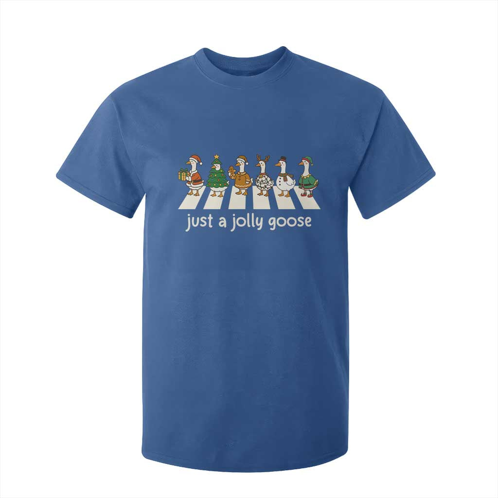 Just A Jolly Goose T Shirt For Kid Funny Christmas Duck Meme TS10 Royal Blue Print Your Wear