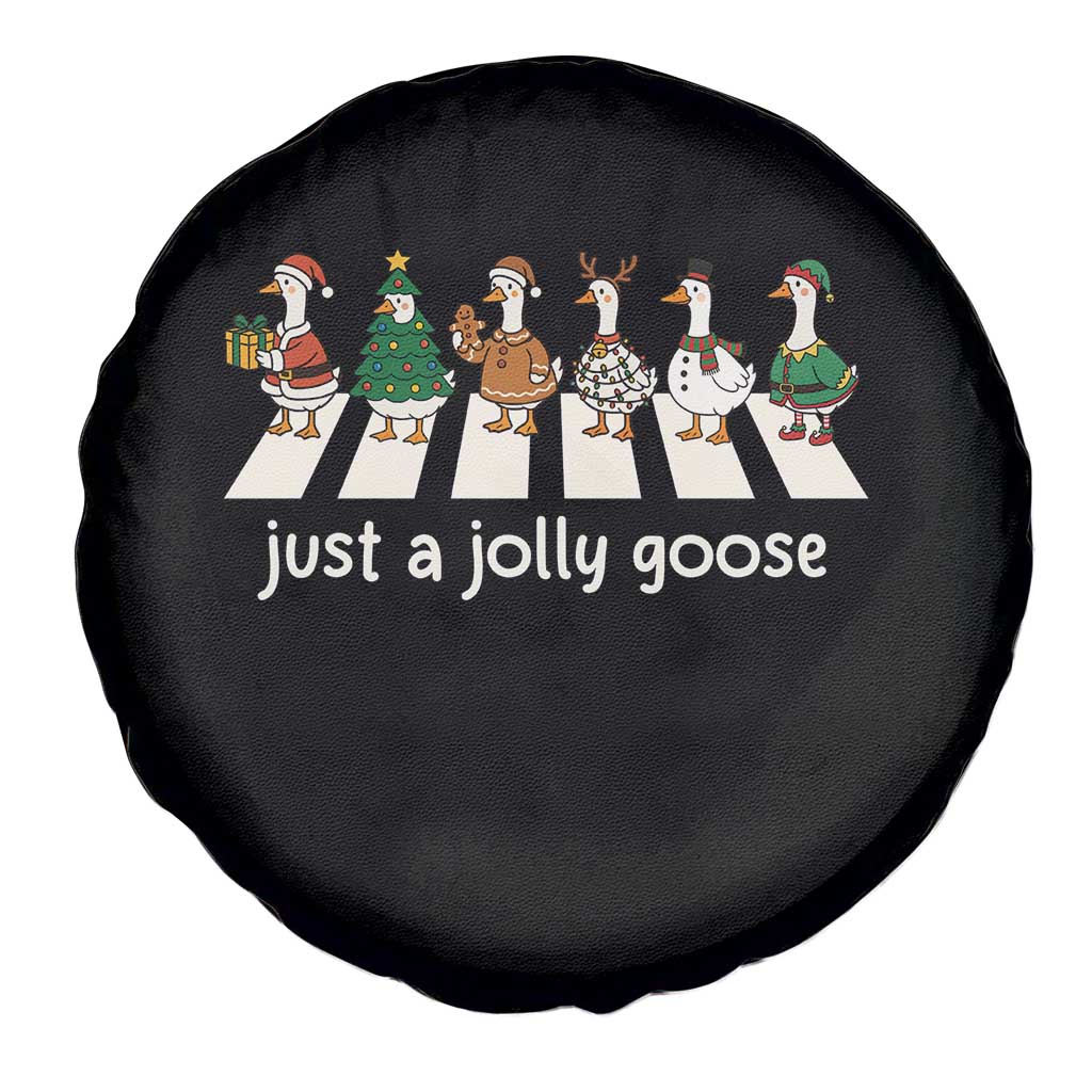 Just A Jolly Goose Spare Tire Cover Funny Christmas Duck Meme TS10 Print Your Wear