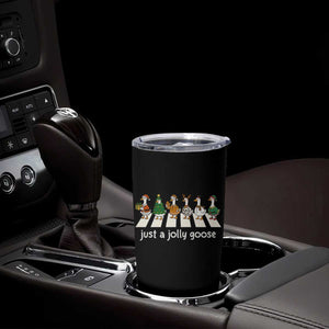Just A Jolly Goose Tumbler Cup Funny Christmas Duck Meme TS10 Print Your Wear