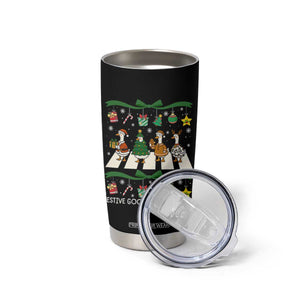 Festive Goose On The Loose Christmas Tumbler Cup Cute Xmas Duck Silly Gooses Coquette Bow TS10 Print Your Wear