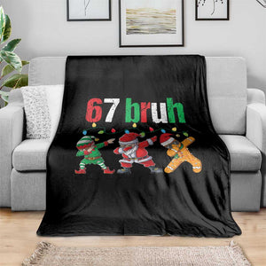 67 Christmas Throw Blanket Funny Six Seven Bruh Dabbing Santa Meme Pajamas TS10 Print Your Wear