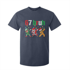 67 Christmas T Shirt For Kid Funny Six Seven Bruh Dabbing Santa Meme Pajamas TS10 Navy Print Your Wear