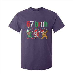 67 Christmas T Shirt For Kid Funny Six Seven Bruh Dabbing Santa Meme Pajamas TS10 Purple Print Your Wear