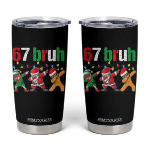 67 Christmas Tumbler Cup Funny Six Seven Bruh Dabbing Santa Meme Pajamas TS10 Black Print Your Wear