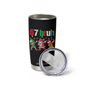 67 Christmas Tumbler Cup Funny Six Seven Bruh Dabbing Santa Meme Pajamas TS10 Print Your Wear