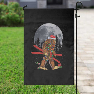 Santa Bigfoot Christmas Garden Flag Funny Sasquatch Skiing Snowboard Ski Lover Skier TS10 Print Your Wear