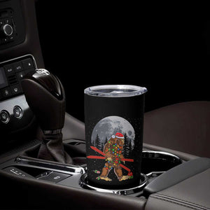 Santa Bigfoot Christmas Tumbler Cup Funny Sasquatch Skiing Snowboard Ski Lover Skier TS10 Print Your Wear