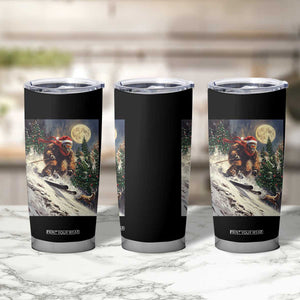 Christmas Bigfoot Skiing Tumbler Cup Funny Santa Sasquatch Snowboard Ski Lover Skier TS10 Print Your Wear