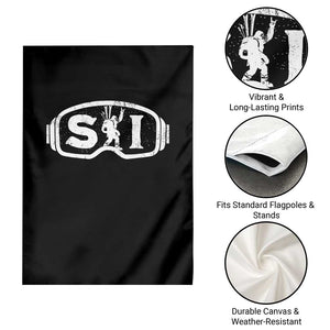 Bigfoot Skiing Garden Flag Sasquatch Goggles Skiing Snow Ski Lover Skier TS10 Print Your Wear