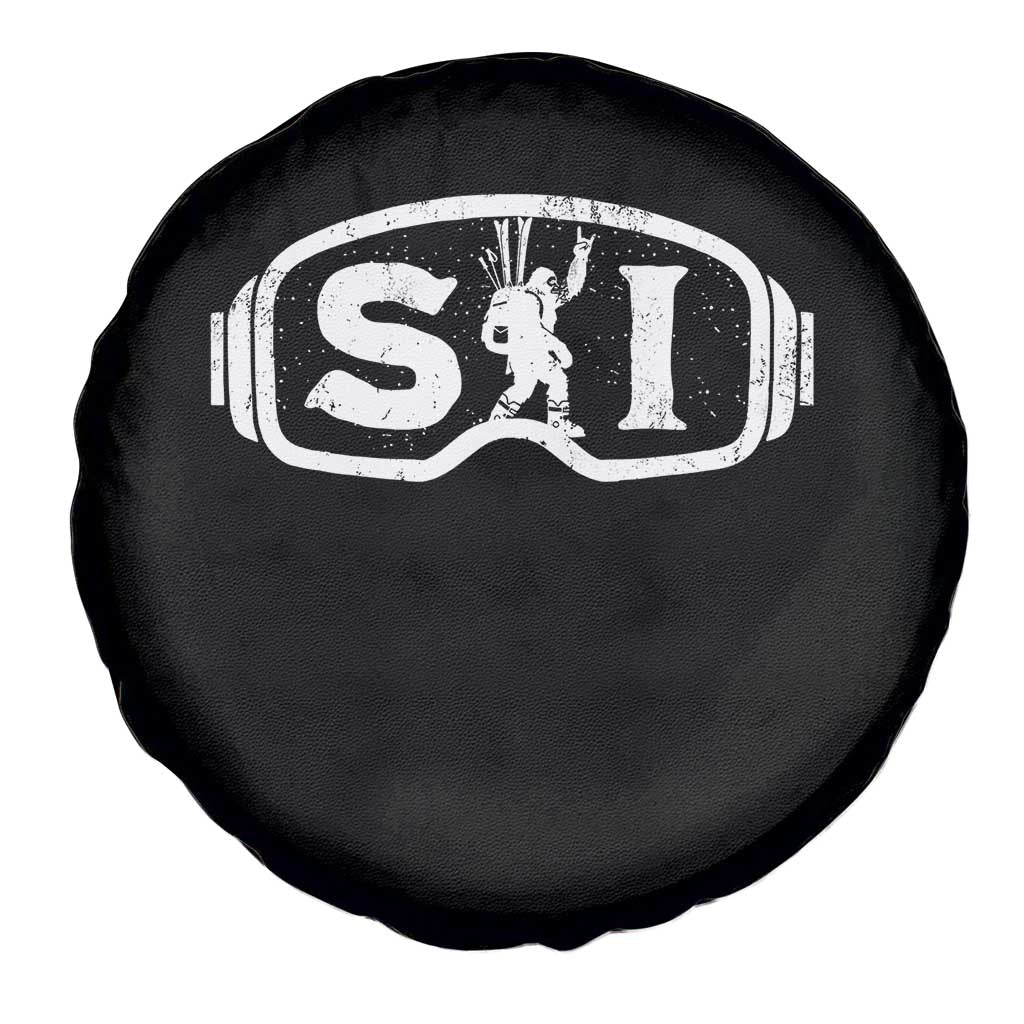 Bigfoot Skiing Spare Tire Cover Sasquatch Goggles Skiing Snow Ski Lover Skier TS10 Print Your Wear