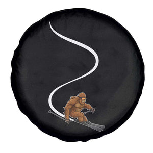 Bigfoot Skiing Spare Tire Cover Funny Sasquatch Ski Lover Mountain Skier Winter Sports TS10 Print Your Wear