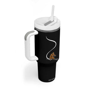 Bigfoot Skiing Tumbler With Handle Funny Sasquatch Ski Lover Mountain Skier Winter Sports TS10 Print Your Wear
