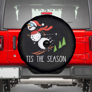 Funny Skiing Snowman Spare Tire Cover Funny Tis The Season Snow Ski Lover Skier TS10 Black Print Your Wear