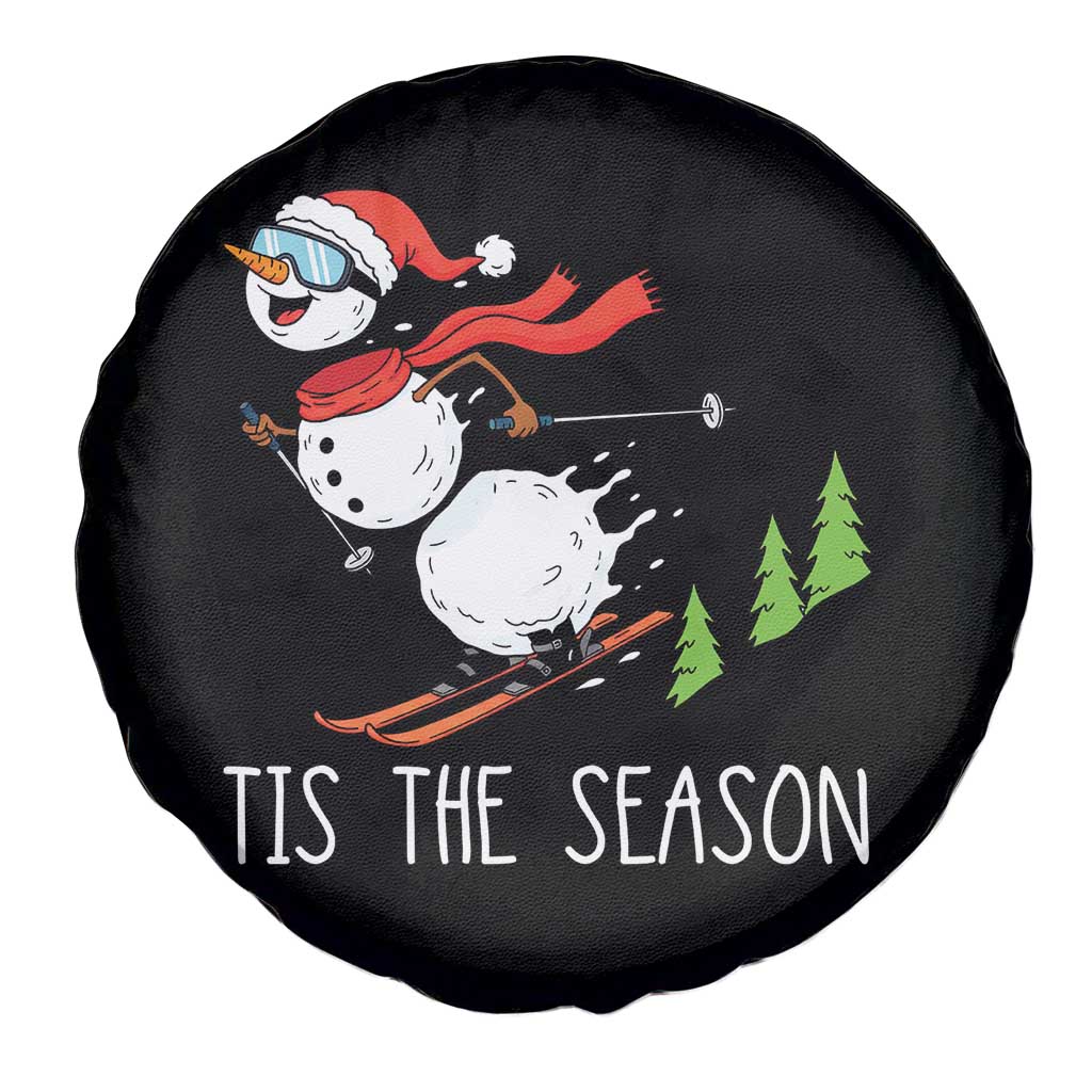 Funny Skiing Snowman Spare Tire Cover Funny Tis The Season Snow Ski Lover Skier TS10 Print Your Wear