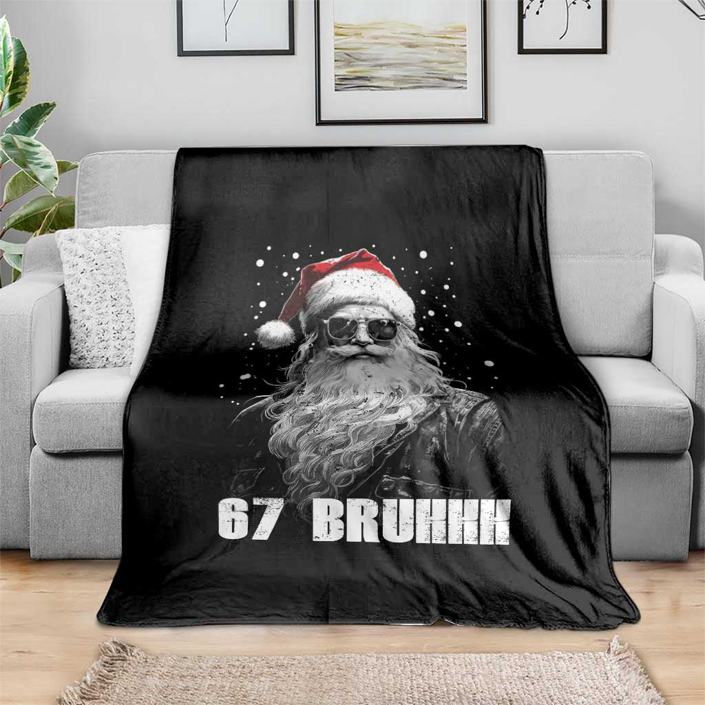 Cool Santa Claus Six Seven 67 Meme Throw Blanket Funny 6 7 Gen Alpha Slang Viral Meme TS10 Print Your Wear
