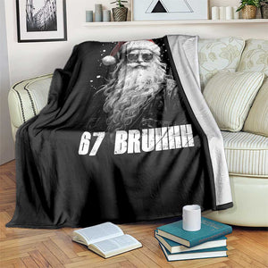 Cool Santa Claus Six Seven 67 Meme Throw Blanket Funny 6 7 Gen Alpha Slang Viral Meme TS10 Print Your Wear
