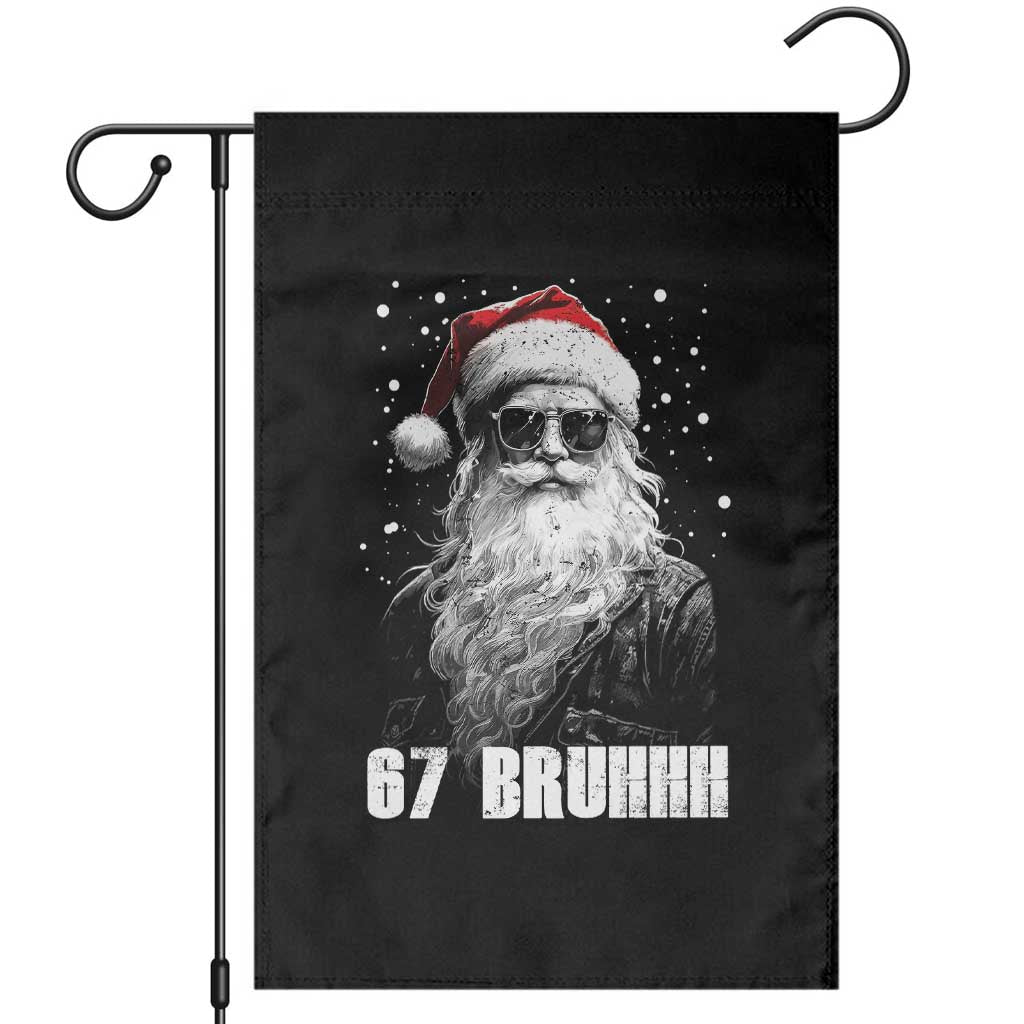 Cool Santa Claus Six Seven 67 Meme Garden Flag Funny 6 7 Gen Alpha Slang Viral Meme TS10 Black Print Your Wear