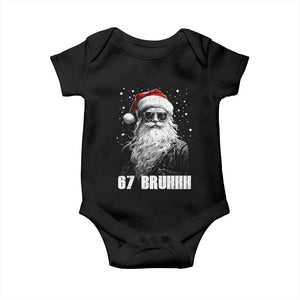 Cool Santa Claus Six Seven 67 Meme Baby Onesie Funny 6 7 Gen Alpha Slang Viral Meme TS10 Black Print Your Wear