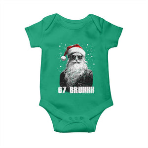 Cool Santa Claus Six Seven 67 Meme Baby Onesie Funny 6 7 Gen Alpha Slang Viral Meme TS10 Irish Green Print Your Wear