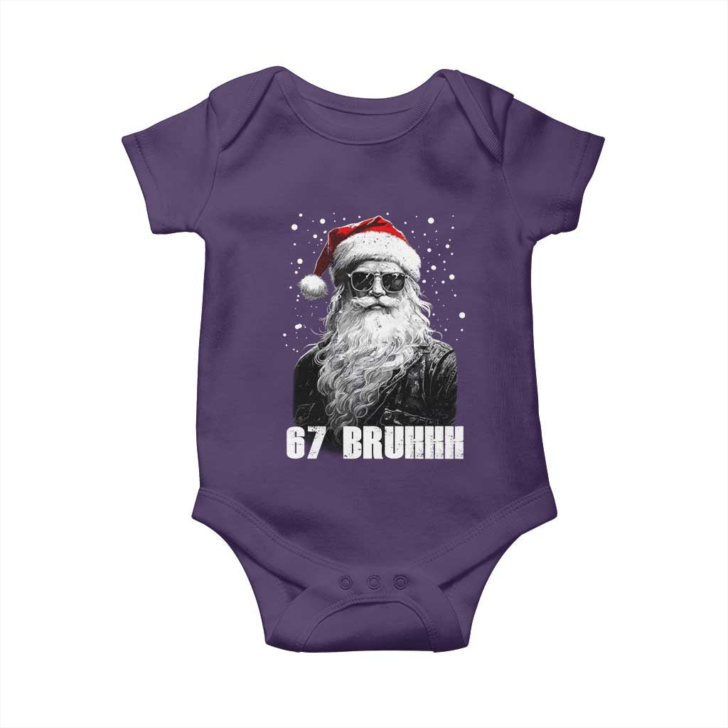 Cool Santa Claus Six Seven 67 Meme Baby Onesie Funny 6 7 Gen Alpha Slang Viral Meme TS10 Purple Print Your Wear