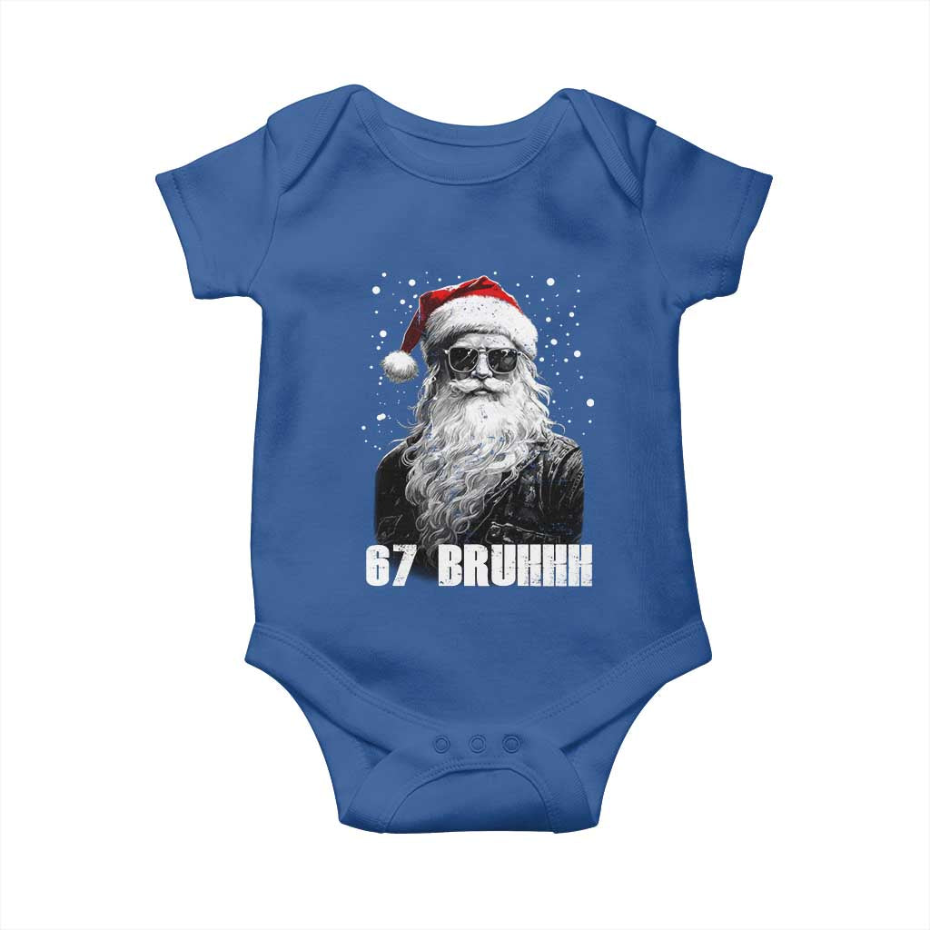 Cool Santa Claus Six Seven 67 Meme Baby Onesie Funny 6 7 Gen Alpha Slang Viral Meme TS10 Royal Blue Print Your Wear