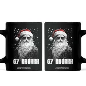Cool Santa Claus Six Seven 67 Meme Coffee Mug Funny 6 7 Gen Alpha Slang Viral Meme TS10 Black Print Your Wear