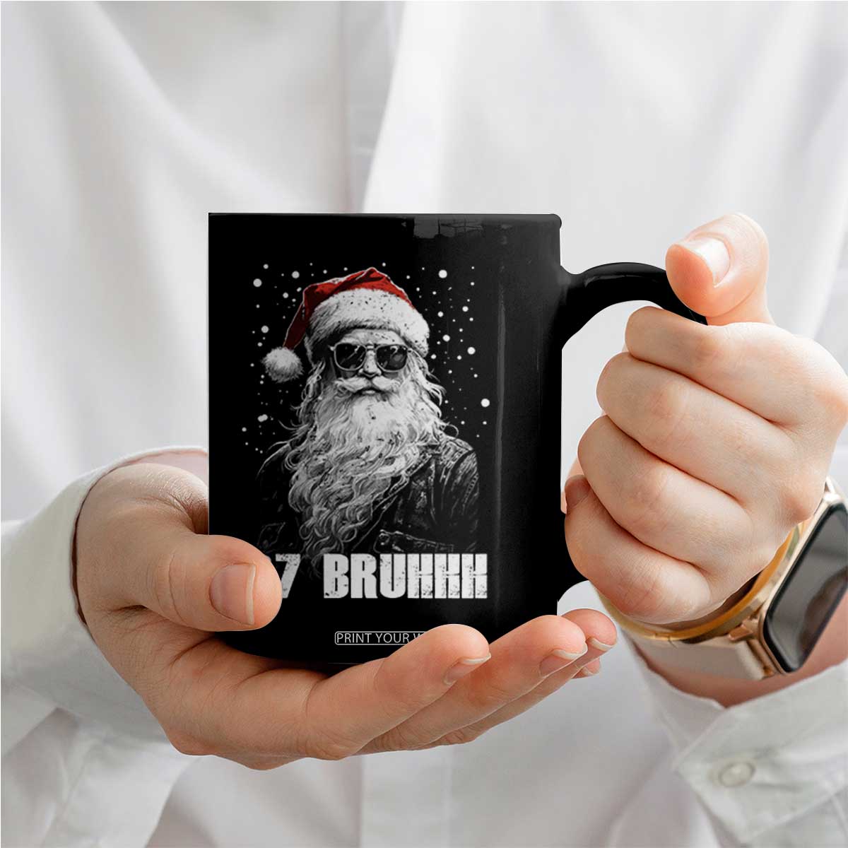 Cool Santa Claus Six Seven 67 Meme Coffee Mug Funny 6 7 Gen Alpha Slang Viral Meme TS10 Print Your Wear