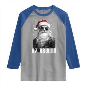 Cool Santa Claus Six Seven 67 Meme Raglan Shirt Funny 6 7 Gen Alpha Slang Viral Meme TS10 Sport Gray Royal Print Your Wear