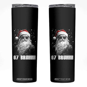Cool Santa Claus Six Seven 67 Meme Skinny Tumbler Funny 6 7 Gen Alpha Slang Viral Meme TS10 Black Print Your Wear