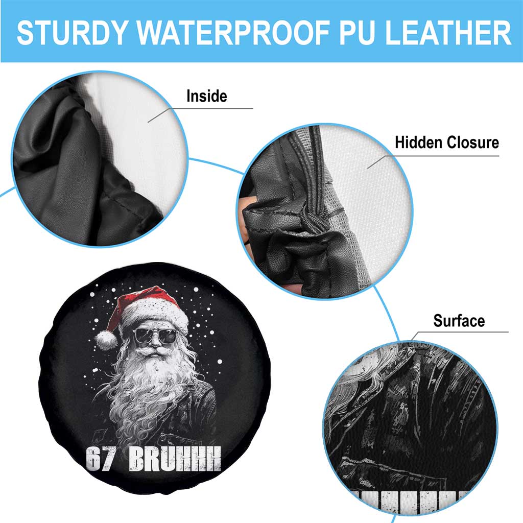 Cool Santa Claus Six Seven 67 Meme Spare Tire Cover Funny 6 7 Gen Alpha Slang Viral Meme TS10 Print Your Wear