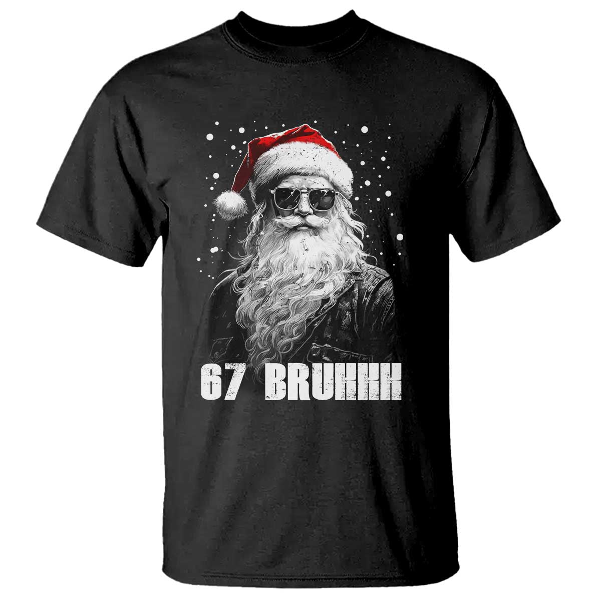 Cool Santa Claus Six Seven 67 Meme T Shirt Funny 6 7 Gen Alpha Slang Viral Meme TS10 Black Print Your Wear