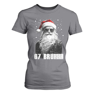 Cool Santa Claus Six Seven 67 Meme T Shirt For Women Funny 6 7 Gen Alpha Slang Viral Meme TS10 Charcoal Print Your Wear